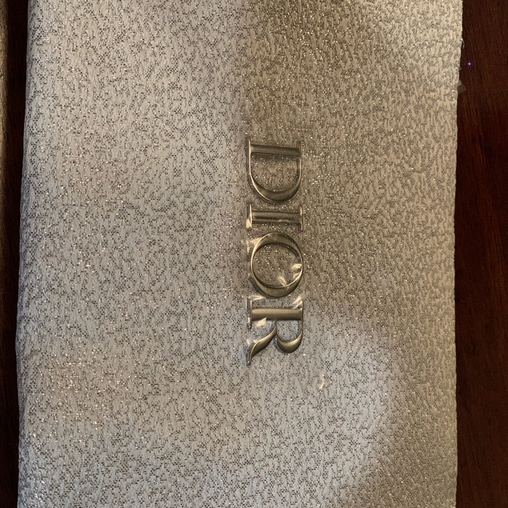 Absolute stunning brand new silver sparkly authentic Dior cosmetic bag, limited
